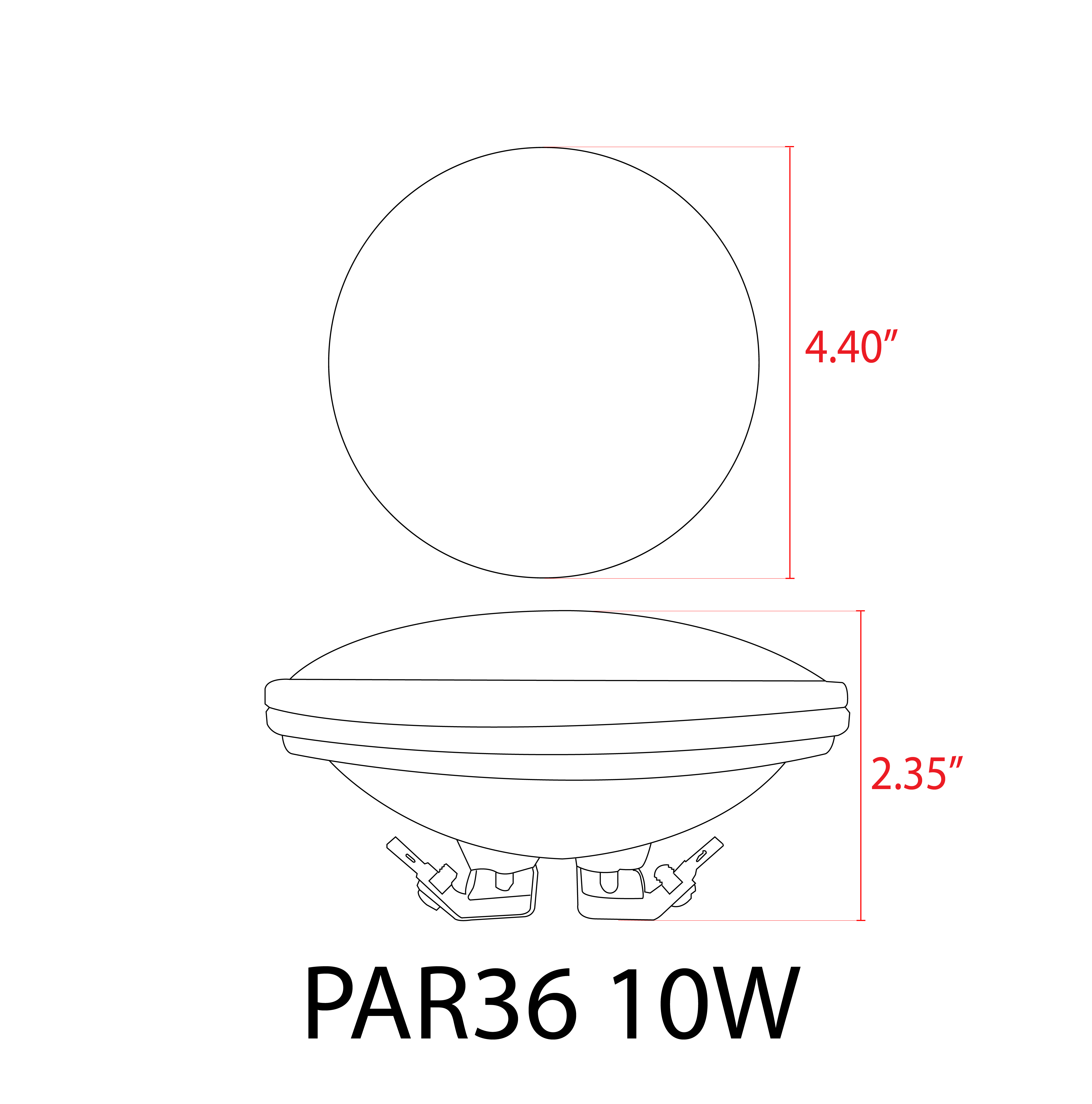 ABBA PAR36 10W 12V Dimmable LED Bulb