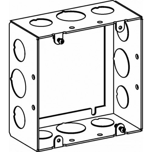 Orbit 5SDB-50/75-EXT 5 Square Exit Box 2-1/8" Deep 1/2" &3/4" KO - Galvanized