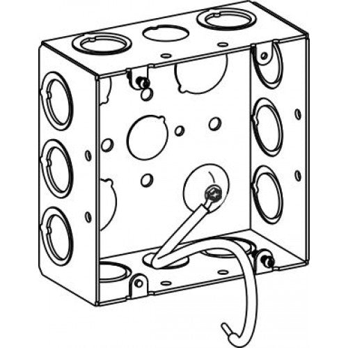 Orbit 5SDB-MKO-PT 5 Square Box 2-1/8" Deep MKO With Pigtail - Galvanized
