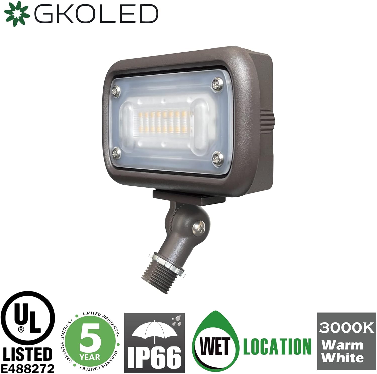 15W 1350 Lumen LED Metal Square Flood Light