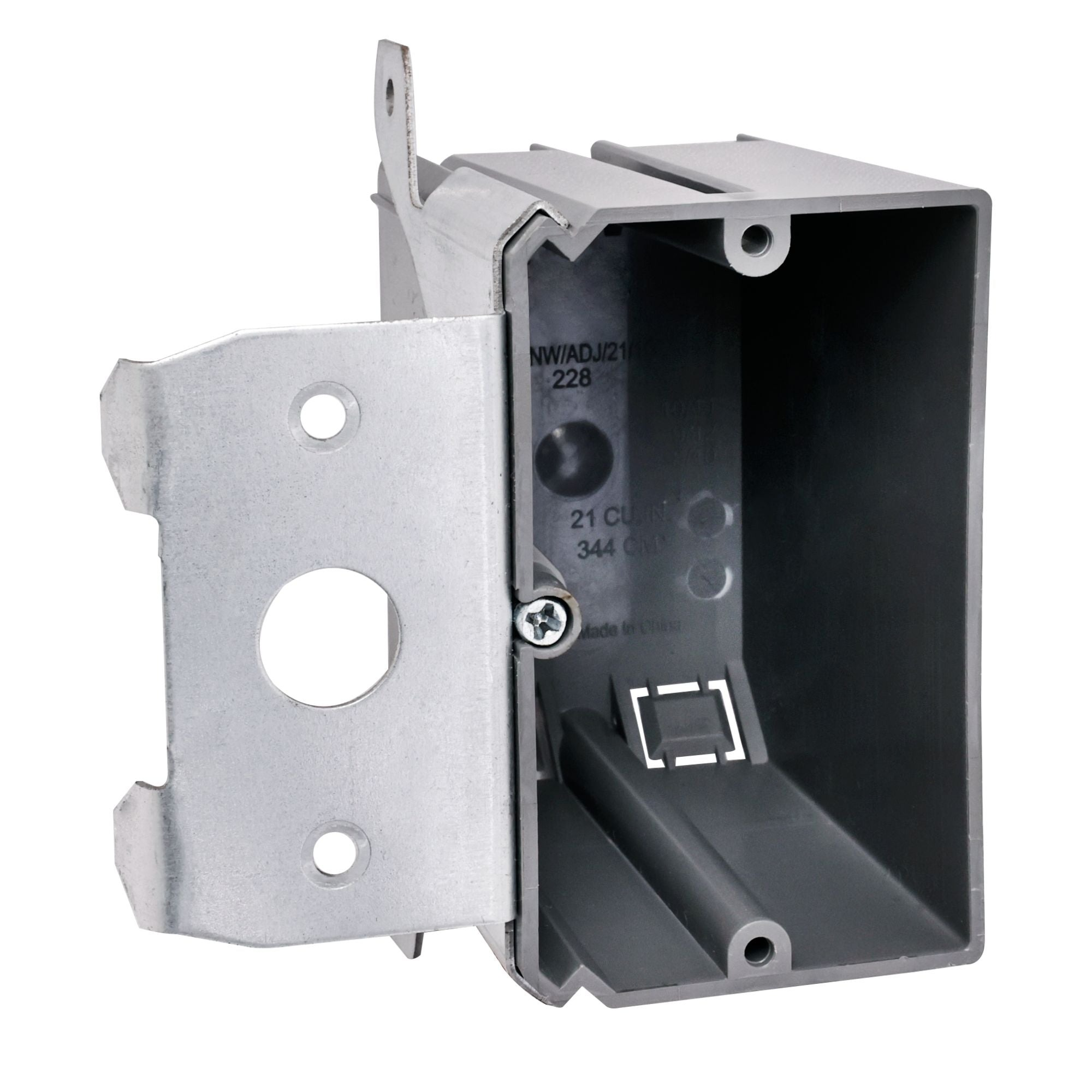 Malibu MapleBox™ P1GADJ-V Non-Metallic One-Gang Adjustable Vertical Outlet Box - New Work, 21 Cubic