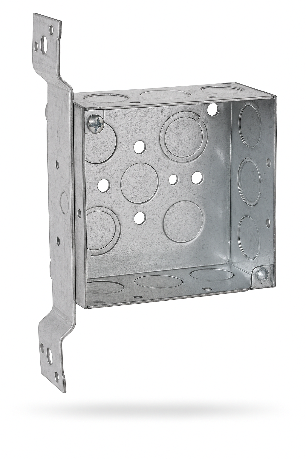 Caja soldada 4S cuadrada de 4" con soporte desplazado