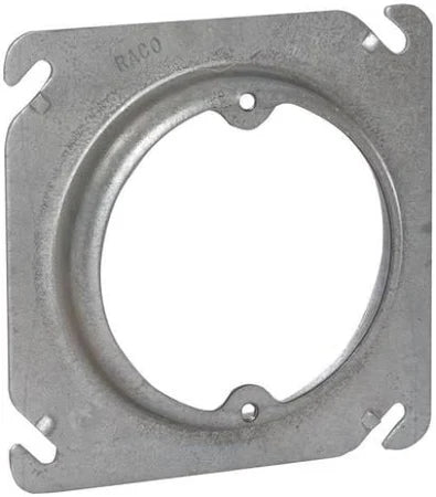 Raised 4" Square (4S) Round Mud Ring- 1/2" to 1" Sizes Available