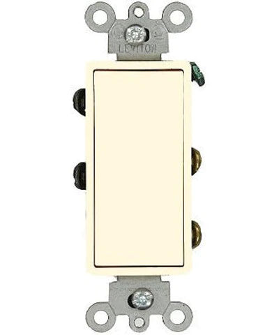 Leviton 5602-2A Almond Decora 15A Double Pole Rocker Light Switch