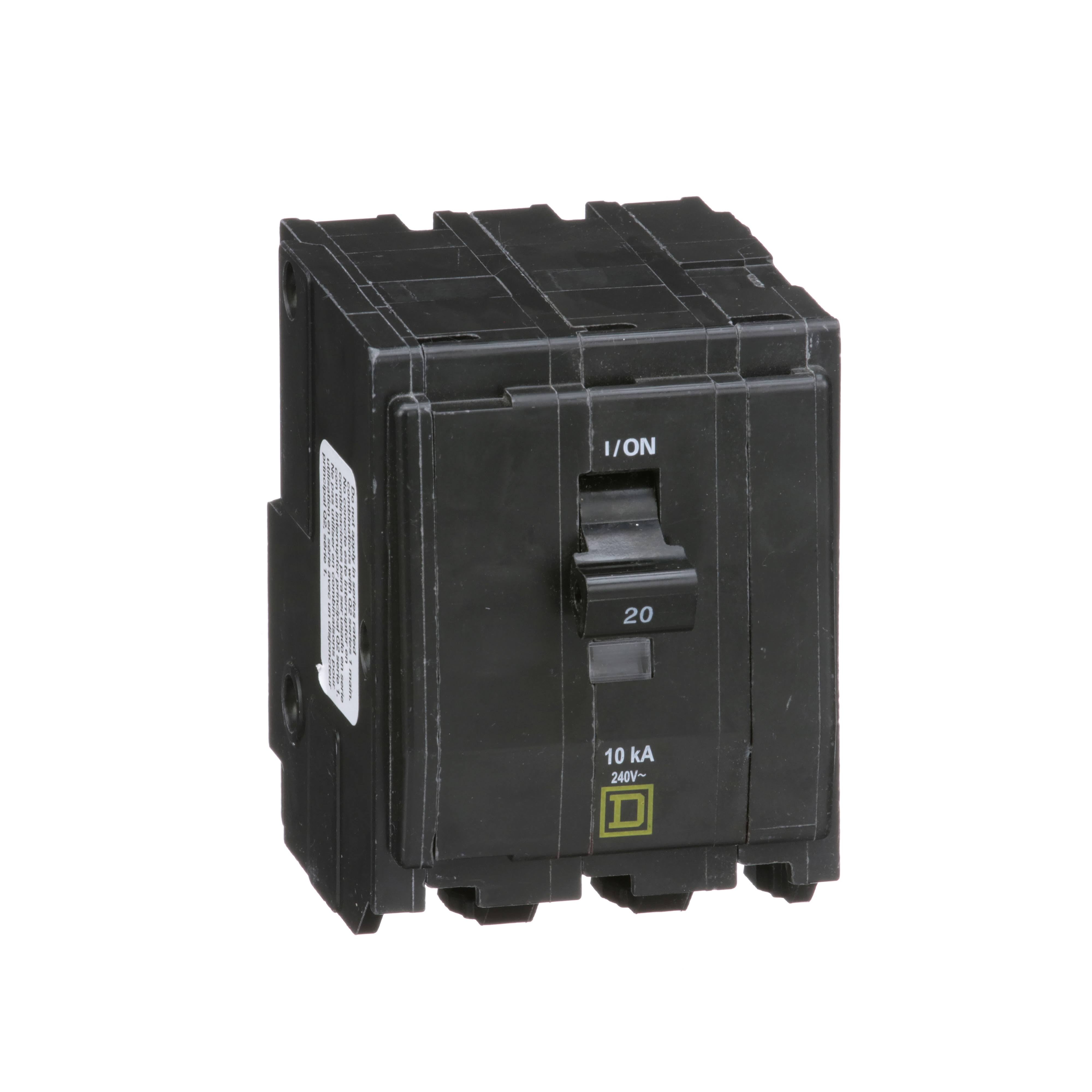 thumbnail interactive-video image 1 of Square D QOB220 Breaker – 20 Amp, 2-Pole, Bolt-On (120/240V) With 1-Year Warranty 1 of 5