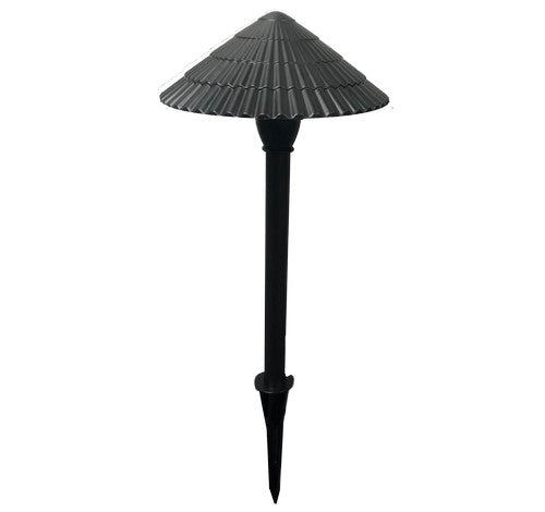 ABBA Lighting USA CDPA67 3W LED Cast Aluminum Path Light, 3000K Warm White, 300 Lumens, 12V AC/DC, Black Finish with Ground Spike