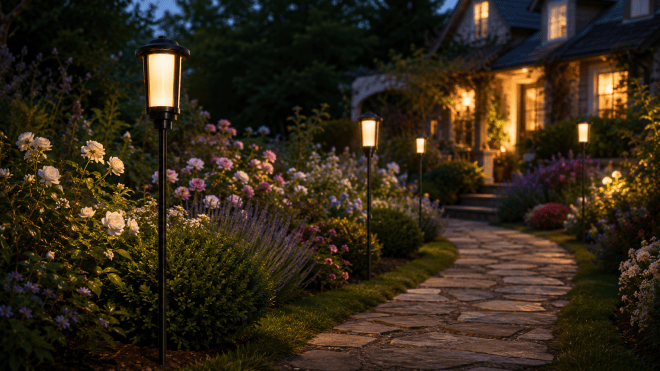 ABBA Lighting CDPA76 Integrated Tall Aluminum Path Light, 1.7W LED, 2700K Warm White, 160 Lumens, 12V AC/DC, IP65 - Black Finish