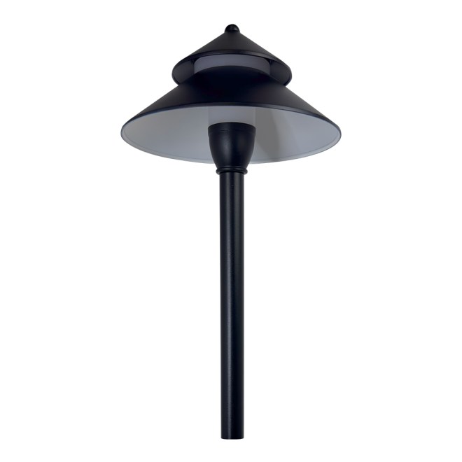 ABBA Lighting CDPA77 Adjustable Aluminum Path Light, 3W Integrated LED, 5CCT Selectable, 130 Lumens, 12V–24V AC/DC, IP65 - Black Finish