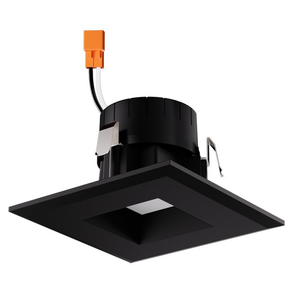 Elco Lighting EL332CT5BB 3" Square LED Reflector Insert 9W, 640lm, 5CCT, 120V - Black Finish