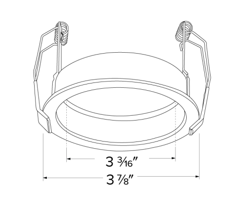 Elco Lighting EL3WCRW 3" Knife Edge Wood Ceiling Trim - White Finish