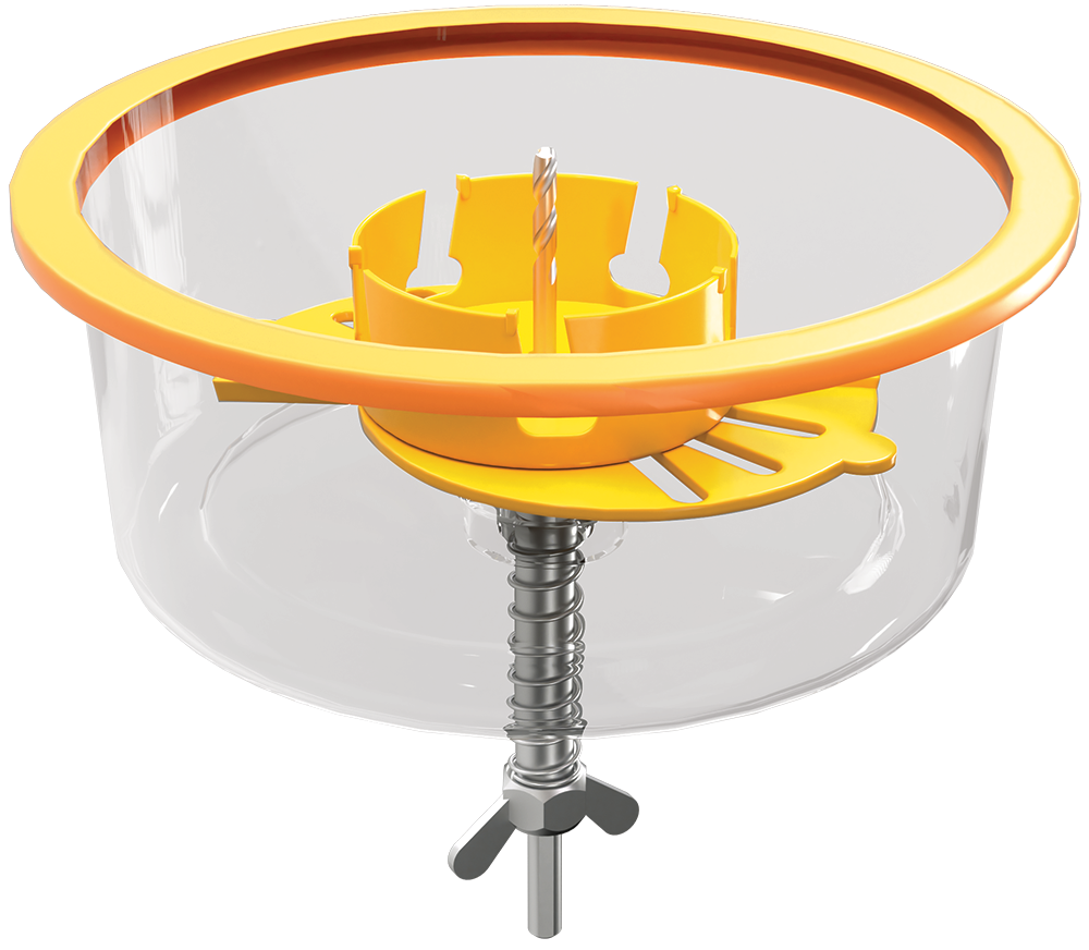 Elco EL4500 4" Trimless Adjustable Hole Saw for Trimless Spackle Frames