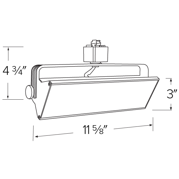 Luminaria de riel para lavado de pared LED Pipe™ de 14 W-58 W y 120 V Elco con interruptor de 3 CCT