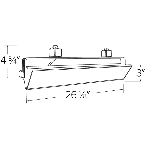 Luminaria de riel para lavado de pared LED Pipe™ de 14 W-58 W y 120 V Elco con interruptor de 3 CCT