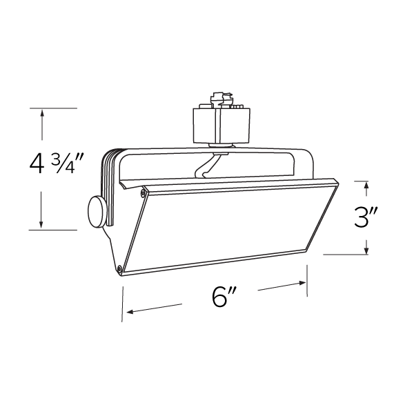Luminaria de riel para lavado de pared LED Pipe™ de 14 W-58 W y 120 V Elco con interruptor de 3 CCT