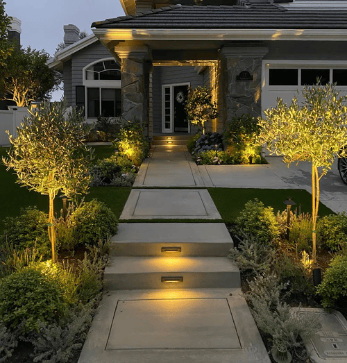 ABBA Lighting STB16-DB Integrated Brass Step Light, 2W LED, 3000K Warm White, 180 Lumens, 12V AC/DC, IP65 - Dark Brass Finish