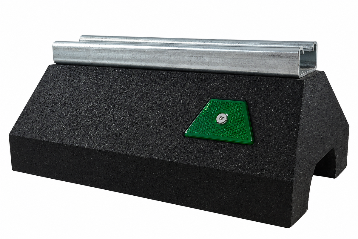 10.5" Rooftop Conduit Support Block with Steel Strut Channel – Rubber Base