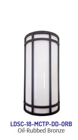 Westgate LDSC-18-MCTP-DD-ORB 18" Outdoor/Indoor LED Decorative Wall Sconce, 120~277V - Oil-Rubbed Bronze
