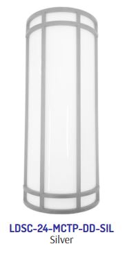 Westgate LDSC-24-MCTP-DD-SIL 24" Outdoor/Indoor LED Decorative Wall Sconce, 120~277V - Silver