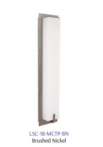 Westgate LSC-18-MCTP-BN Modern Indoor Wall Sconce, Power And CCT Adjustable - Brushed Nickel