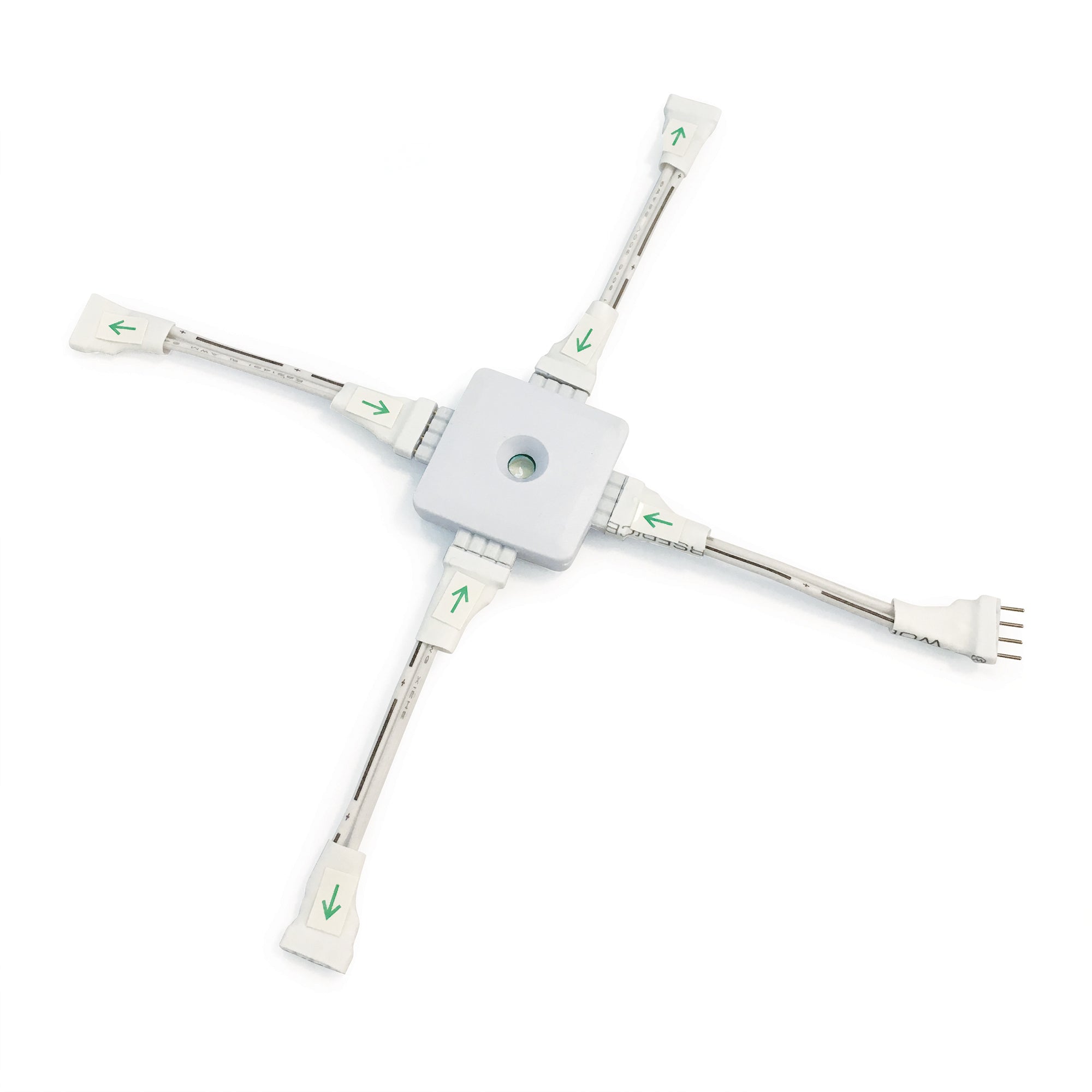Nora Lighting NAHO-601W "X" Splitter Cable For High Ouput & Hy-Brite Tape Light - White