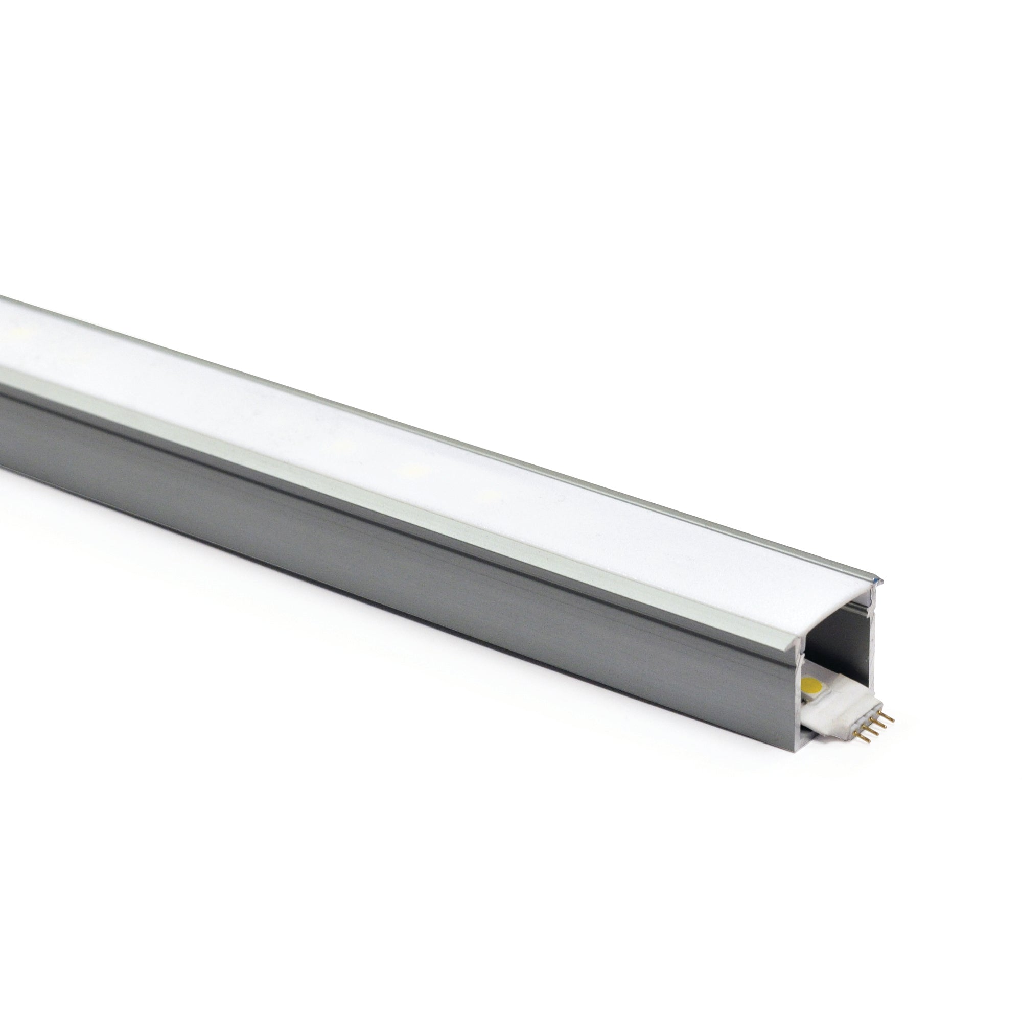 Nora Lighting NATL-CIP25A 4-ft Deep Channel With Wings(Plastic Diffuser, End Caps & NUTP13 3M Adhesive Mounting Tape Included) - Aluminum
