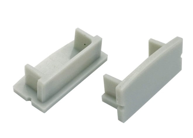 Nora Lighting NATL-CEC1 AL Channel End Cap With Wing, No Hole, 6/PK