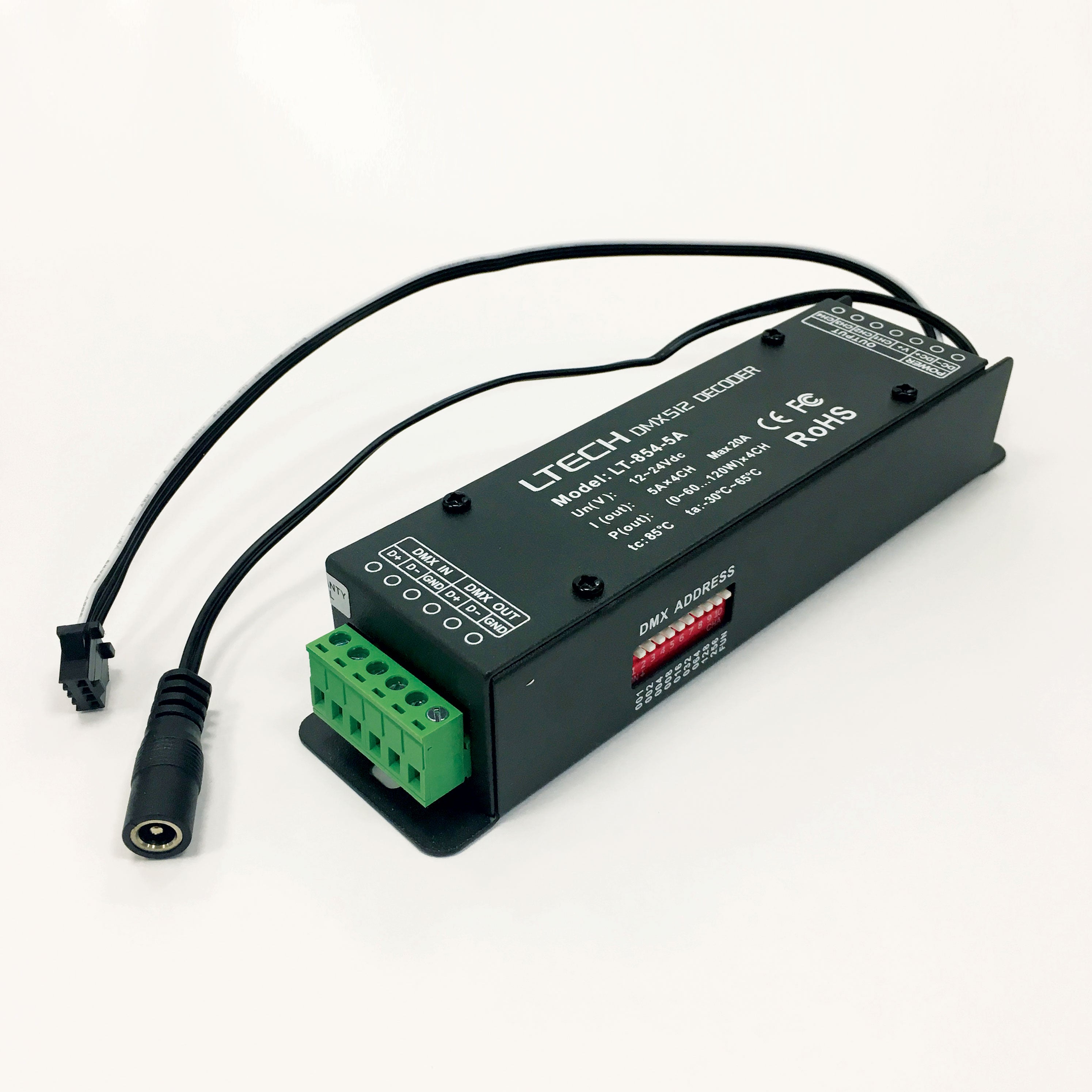 Nora Lighting NATL-DMX-4C/RGBW DMX Decoder For RGBW Tape Light - Black