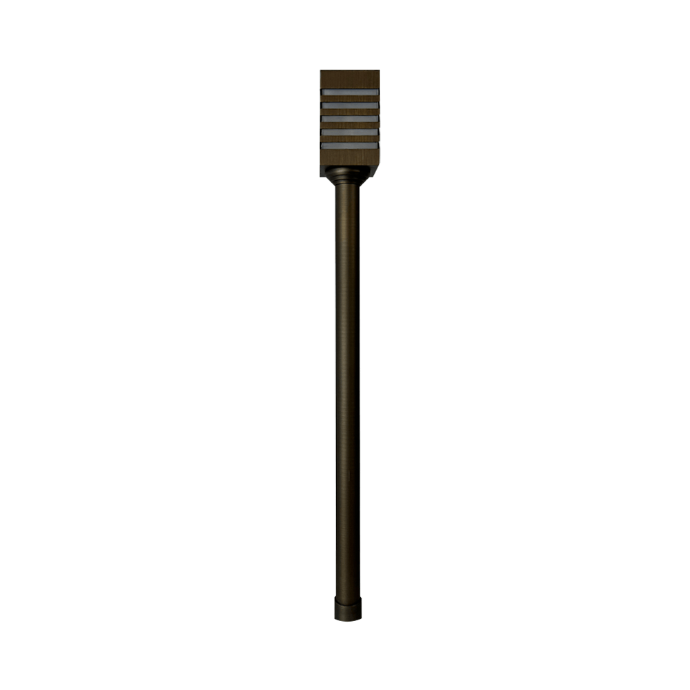 ABBA Lighting USA PLB24 Heavy-Duty Cast Brass Path Light, 12V Low-Voltage, IP65, G4 LED Compatible - Natural Brass Finish