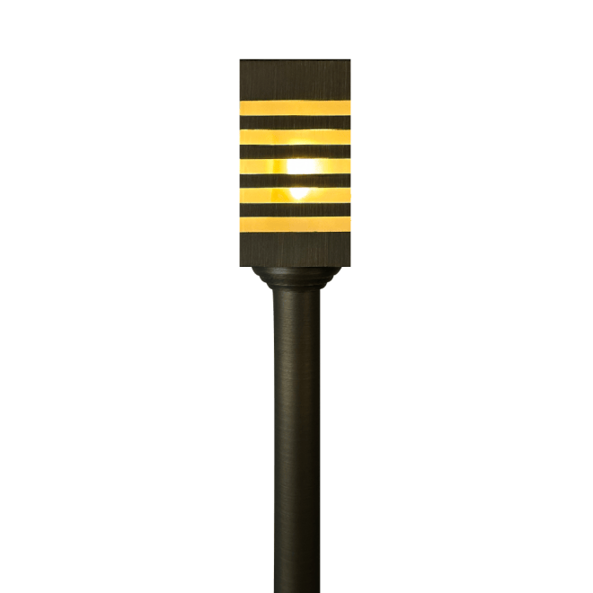 ABBA Lighting USA PLB24 Heavy-Duty Cast Brass Path Light, 12V Low-Voltage, IP65, G4 LED Compatible - Natural Brass Finish