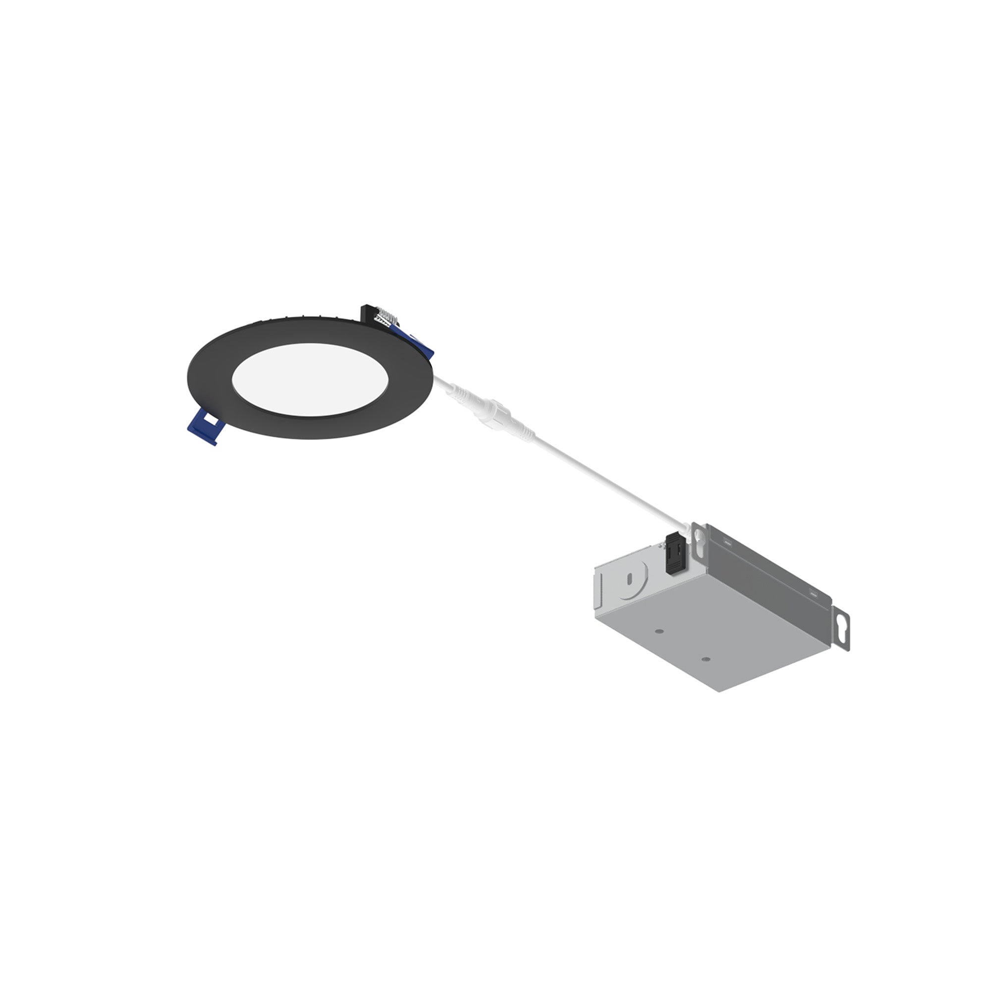 Nora Lighting NFLAT-R4TWBLE4 4" FLAT Non-Metallic Can-less LED Downlight, 700lm, 10W - Black Finish, 120-277V