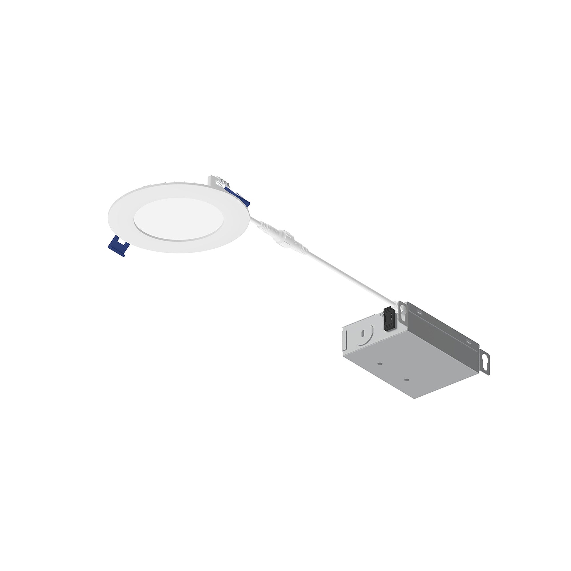 Nora Lighting NFLAT-R4TWMPWLE4 4" FLAT Non-Metallic Can-less LED Downlight, 700lm, 10W - White Finish, 120-277V