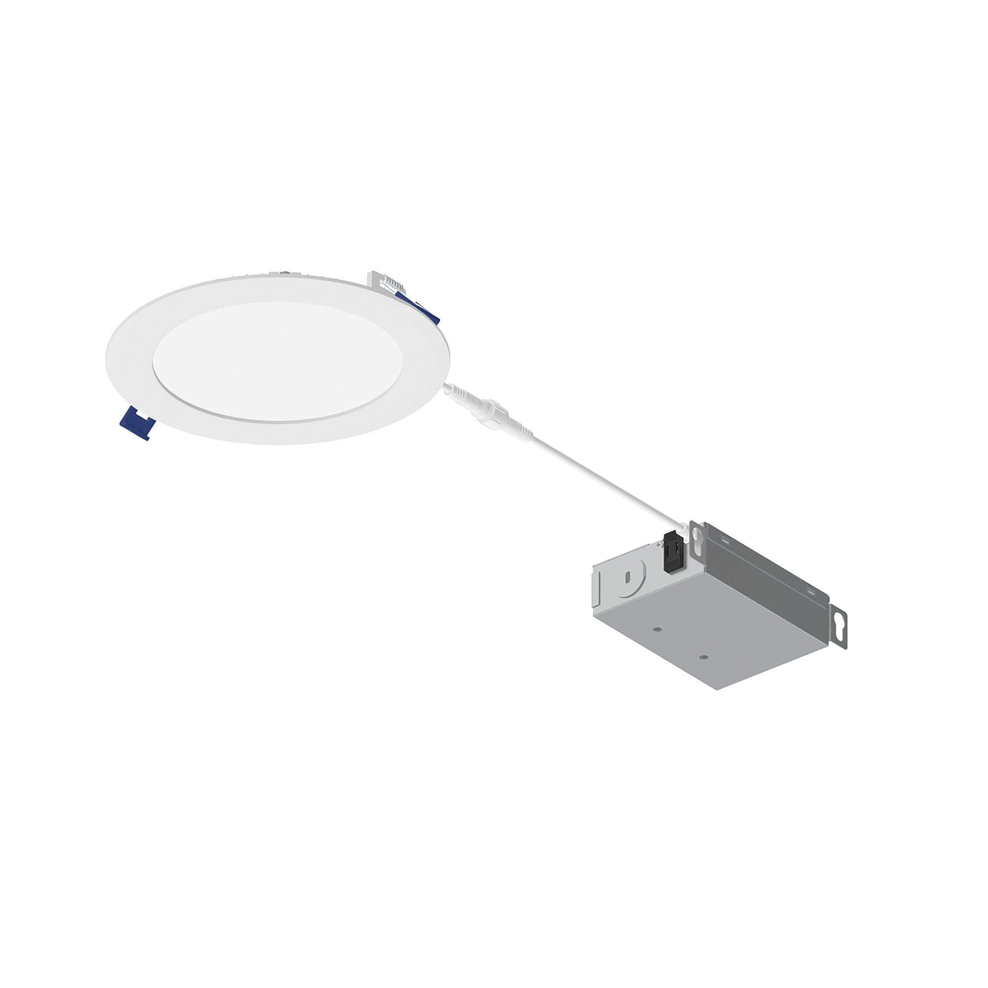 Nora Lighting NFLAT-R6TWMPWLE4 6" FLAT Non-Metallic Can-less LED Downlight, 1050lm, 13.5W - White finish, 120-277V