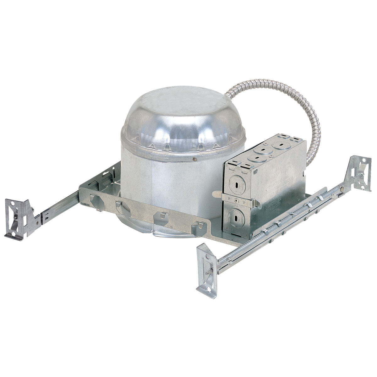 Nora Lighting NHIC-27LMRAT/6WEM 6" Shallow, IC, AT LED Dedicated New Construction Housing , 120-277V, Wired For Univ. Dimming, With Emergency Battery and Remote Test Switch
