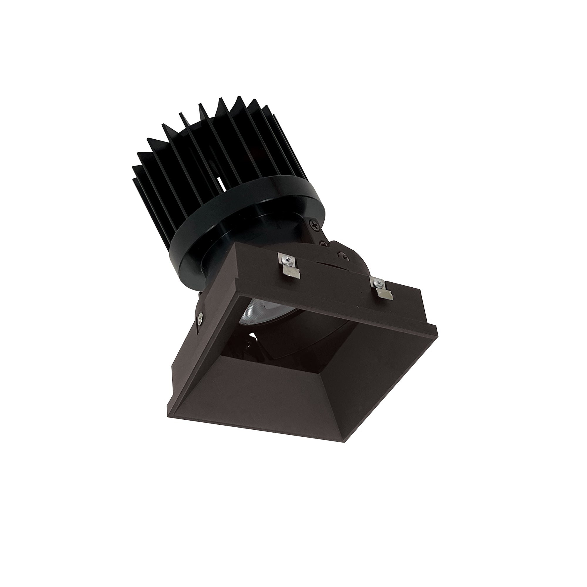 Nora Lighting NIO-4PSTLA27XBZ/HL 4" Iolite PLUS Square Trimless Adjustable, 1500lm/2000lm (varies by housing), 2700K - Bronze