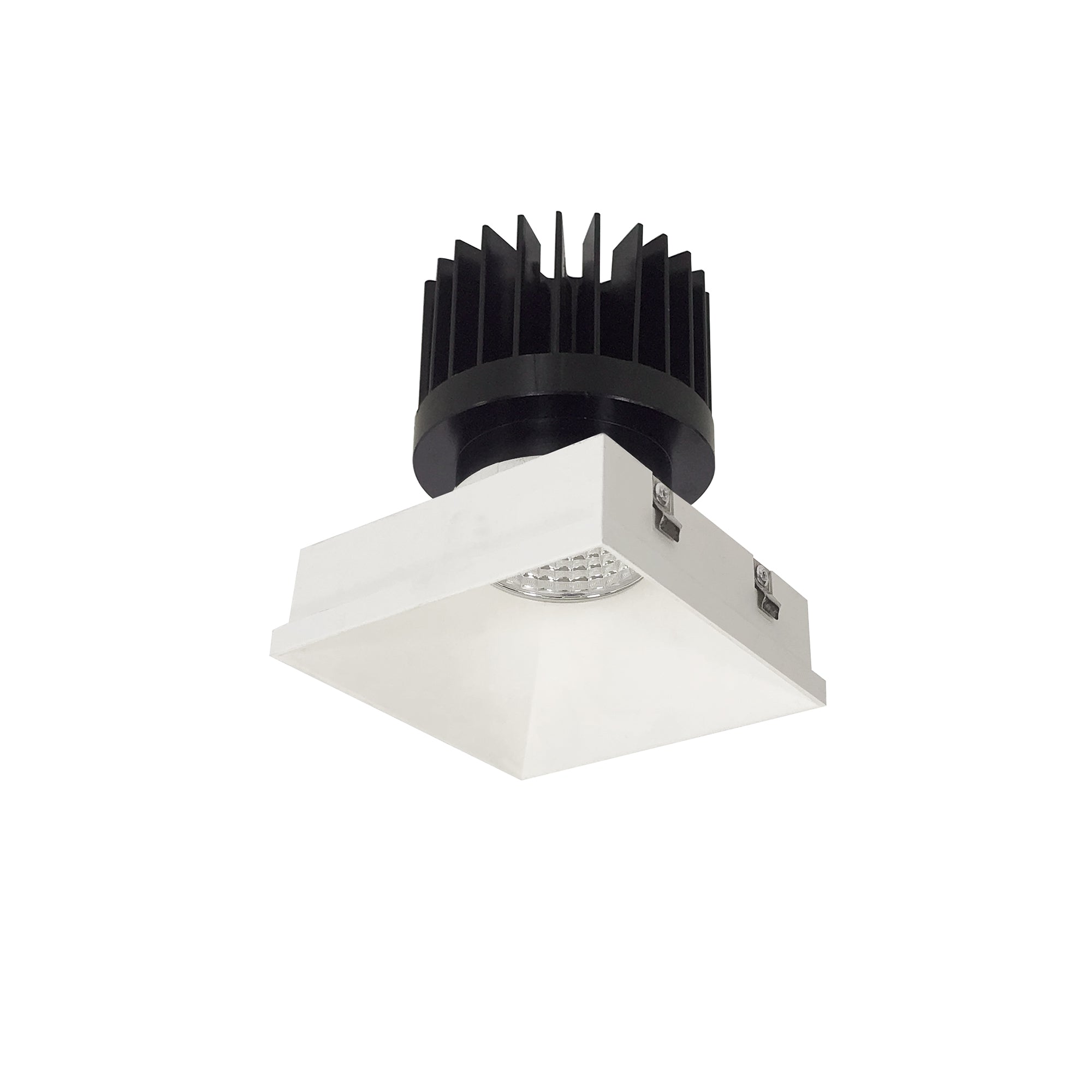 Nora Lighting NIO-4PSTLNDC27XMPW/HL 4" Iolite PLUS Square Trimless Downlight, 1500lm/2000lm/2500lm (varies by housing), 2700K - Matte Powder White