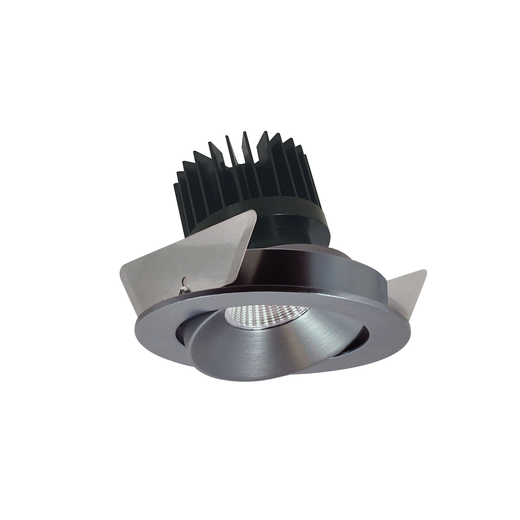 Nora Lighting NIO-4RC27XNN/HL 4" Iolite LED Round Adjustable Cone Reflector, 1500lm/2000lm/2500lm (varies by housing), 2700K - Natural Metal Reflector / Natural Metal Flange