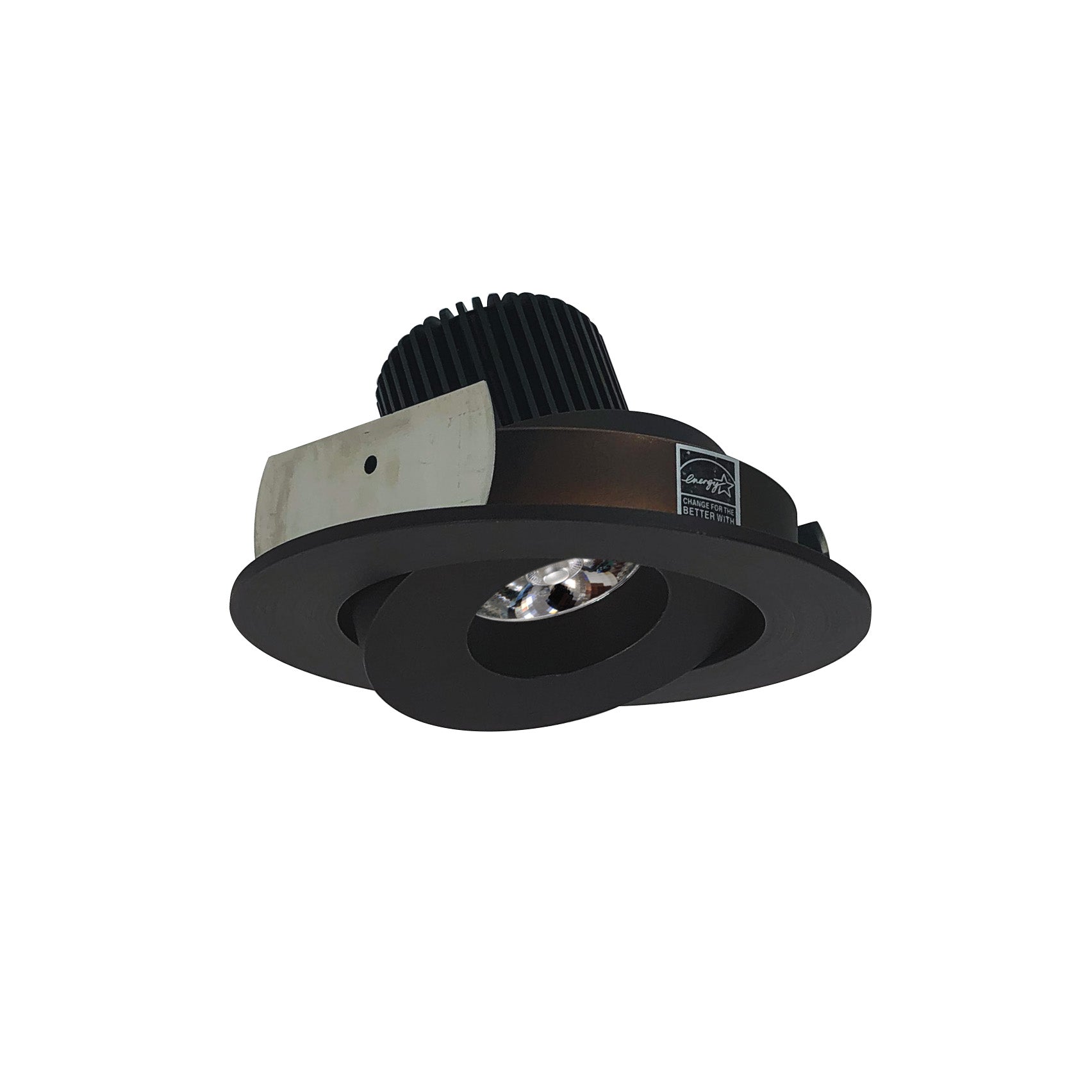 Nora Lighting NIO-4RG27QBZ 4" Iolite LED Round Adjustable Gimbal, 10-Degree Optic, 800lm / 12W, 2700K - Bronze