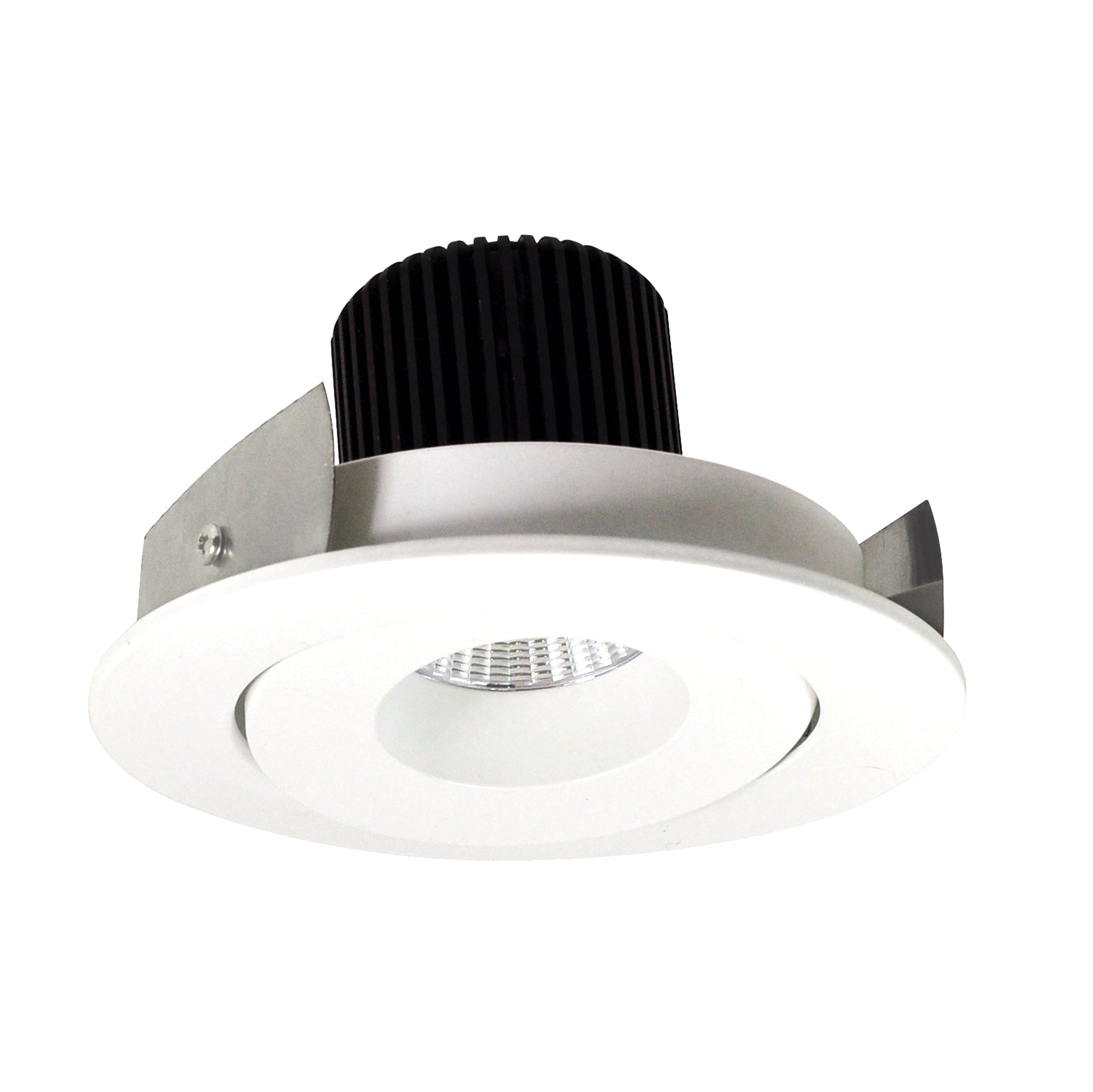 Nora Lighting NIO-4RG35XMPW/10 4" Iolite LED Round Adjustable Gimbal, 1000lm / 14W, 3500K - Matte Powder White