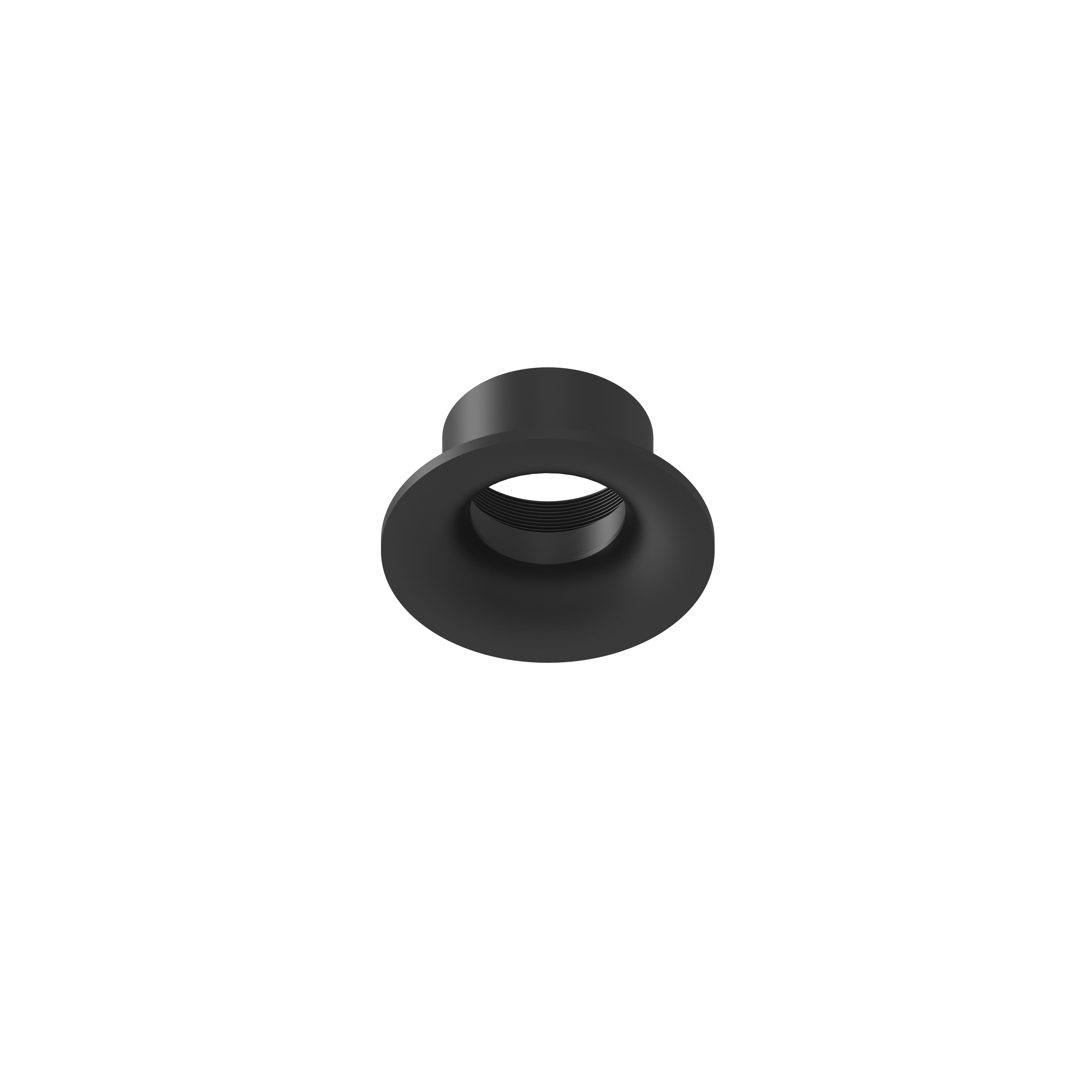 Nora Lighting NIOC-1RNBBB 1" Iolite Can-less Round Bullnose Trim - Black finish