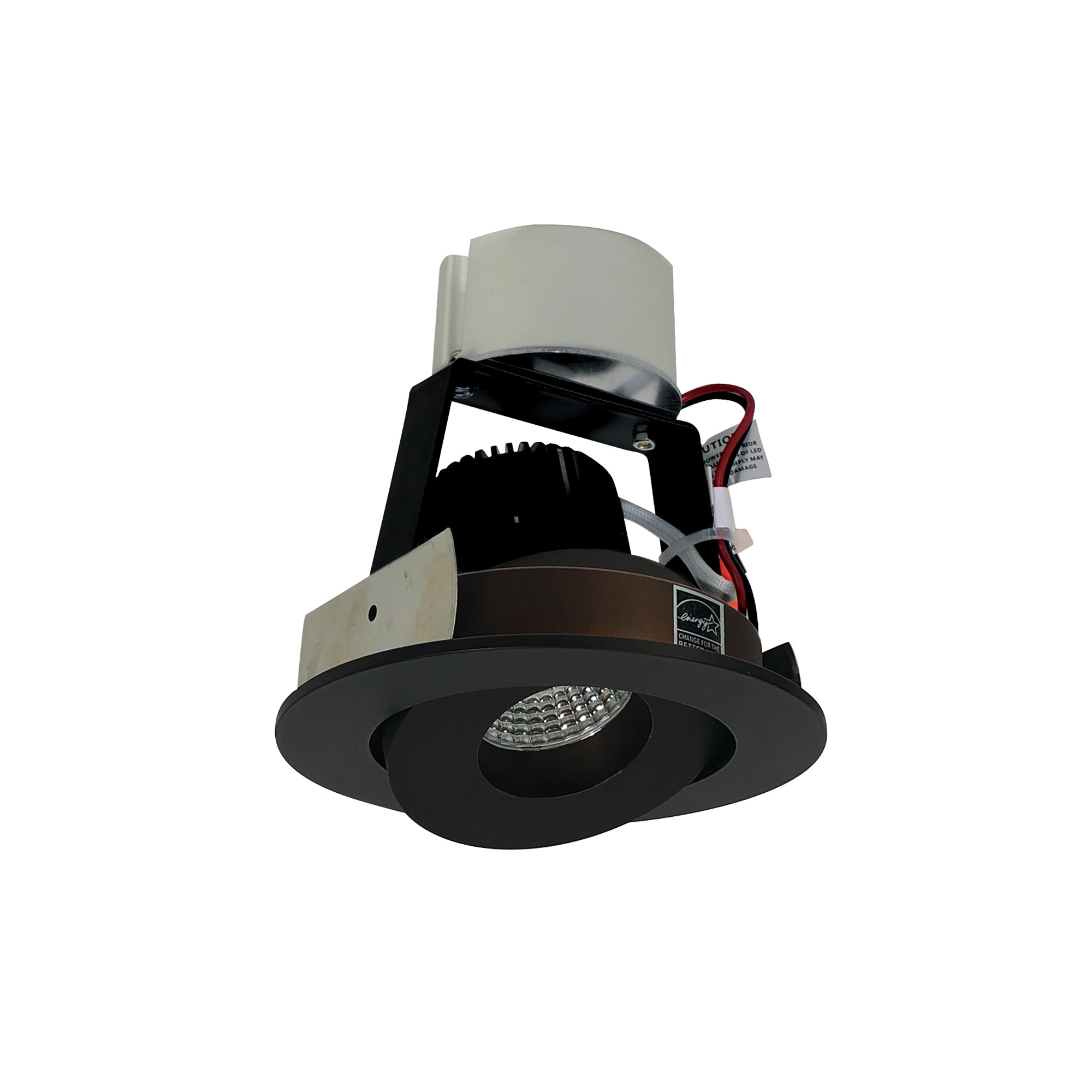 Nora Lighting NIR-4RG40XBZ/10 4" Iolite LED Round Adjustable Gimbal Retrofit, 1000lm, 12W, 4000K - Bronze Finish