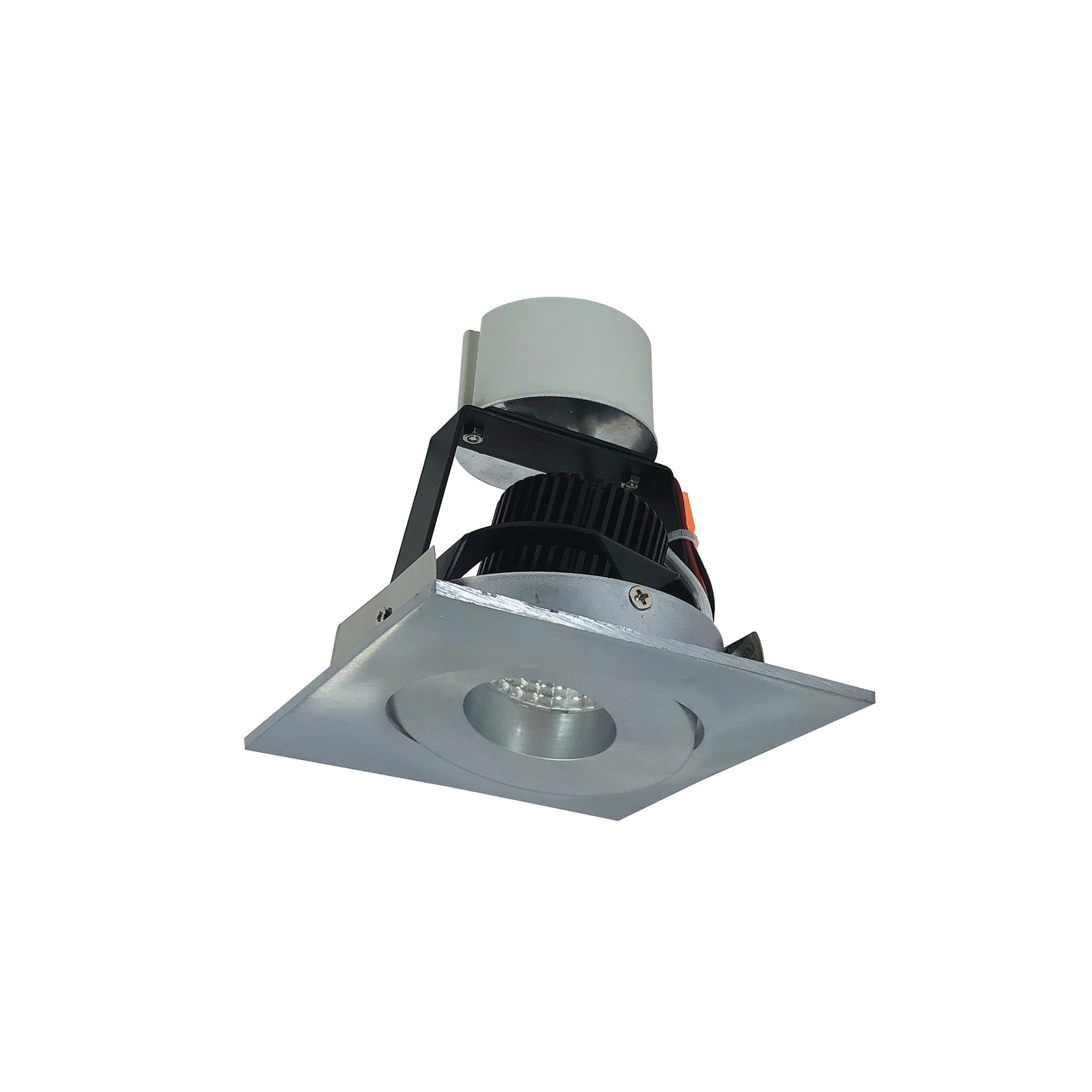 Nora Lighting NIR-4SG40XNN/10 4" Iolite LED Square Adjustable Gimbal Retrofit, 1000lm, 12W, 4000K - Natural Metal Finish
