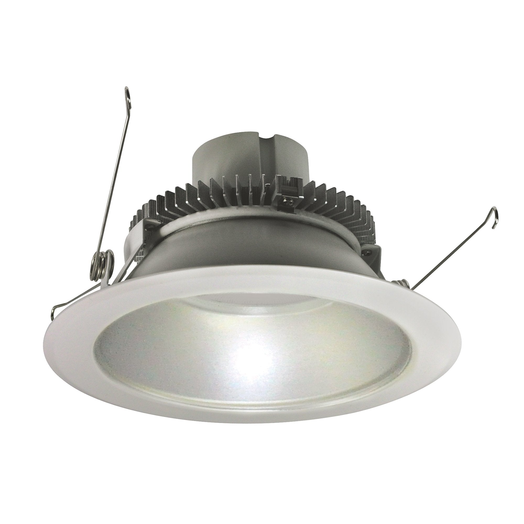 Nora Lighting NLCBC2-65140DMPW/10LE4EM 6" Cobalt Click Round Retrofit Reflector, 1000lm, 12W, 4000K, Diffused Clear Reflector - Bright White Flange, 120-277V input, Phase or 0-10V dimming