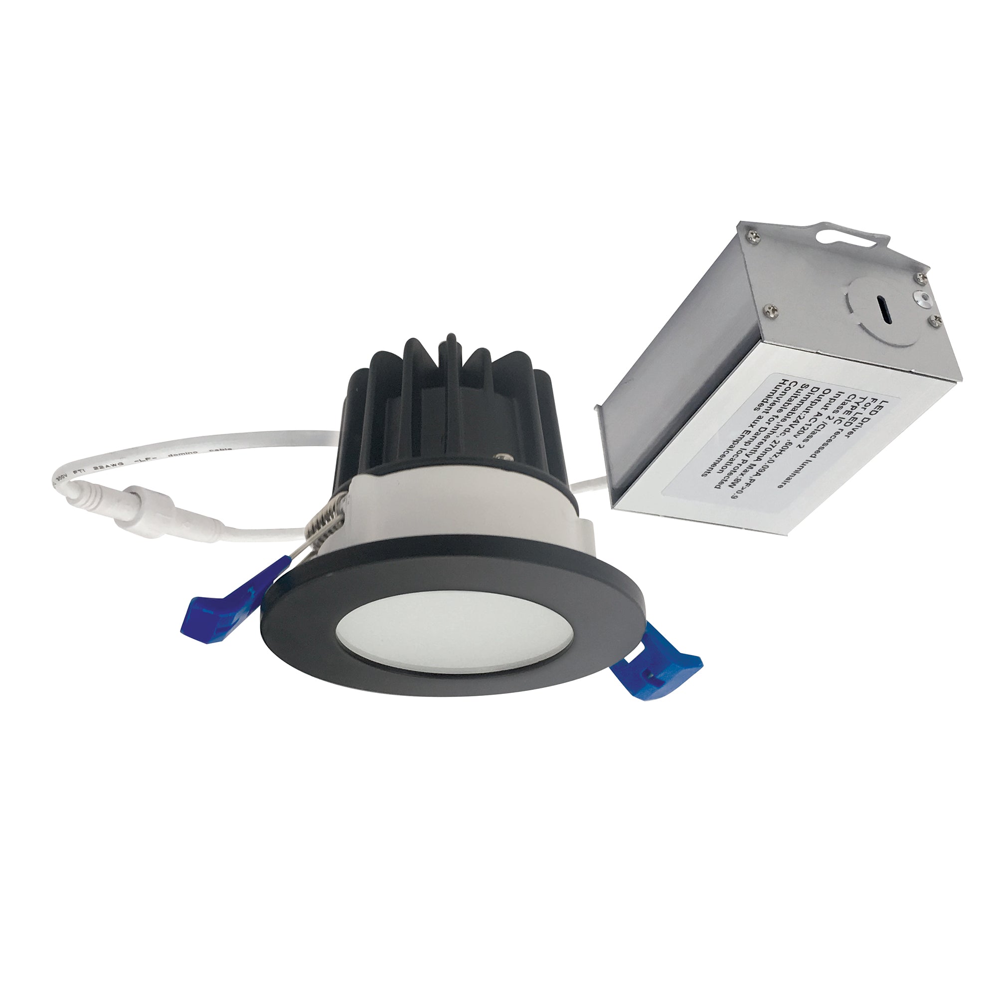 Nora Lighting NM2-2RDCS6040BB 2" M2 Round LED Lensed Downlight, 600lm, 8W, 4000K, 120V, Matte Black