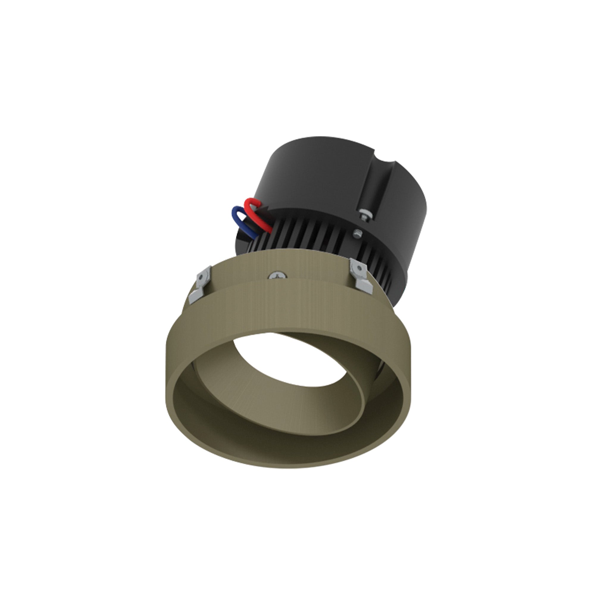 Nora Lighting NPR-4RTLA27XCH 4" Pearl 120V LED Round Trimless Adjustable Retrofit, 1250lm, 10W, 2700K - Champagne Haze Adjustable - Champagne Haze Reflector