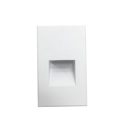 Nora Lighting NSW-730/SCW Ari LED Step Light w/ Vertical Wall Wash Face Plate, 95lm, 3W, 5CCT - White Finish