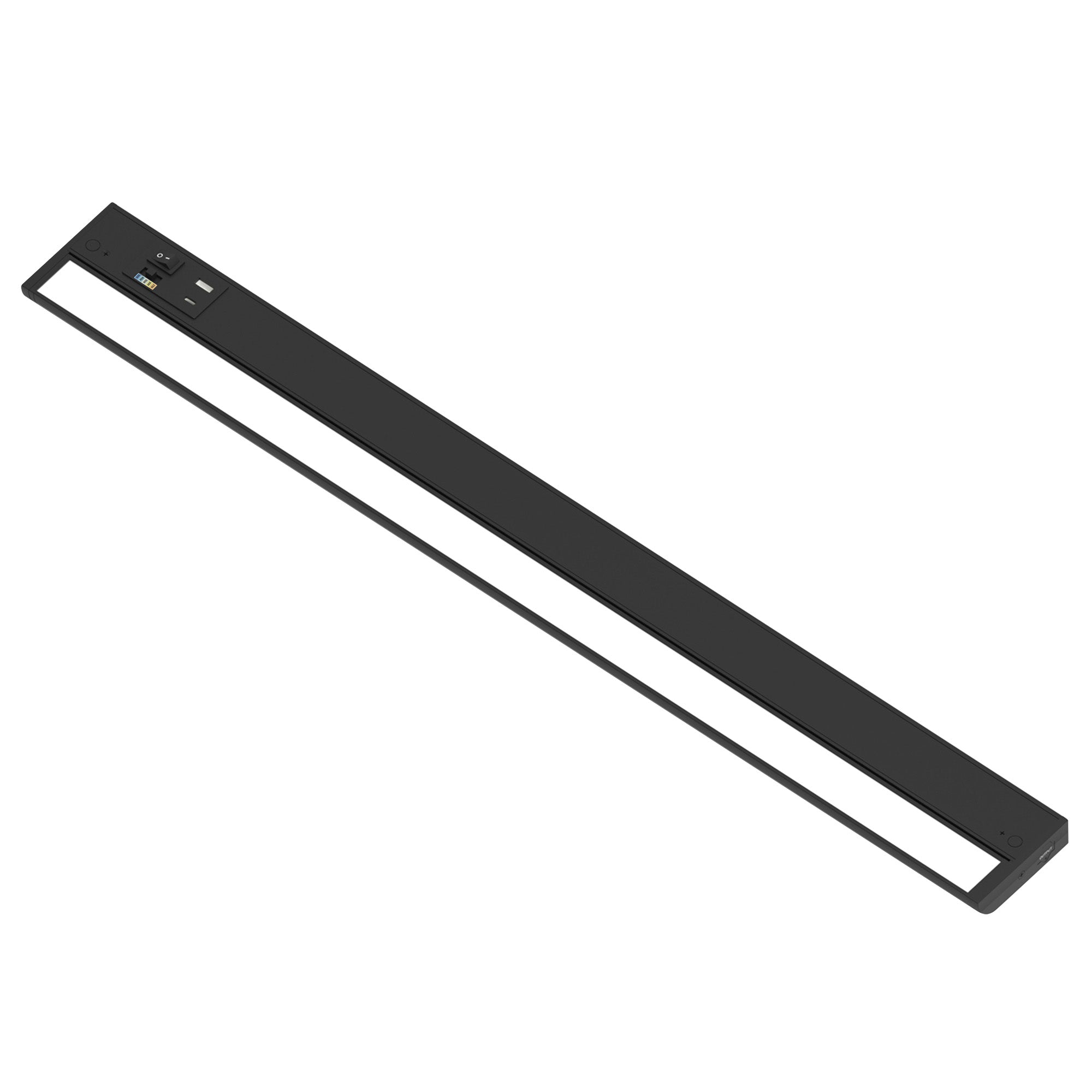 Nora Lighting NUDA-32TWB/USB 32" 120V Adjustable LEDUR Under Cabinet with Selectable CCT & USB Ports - Black Finish