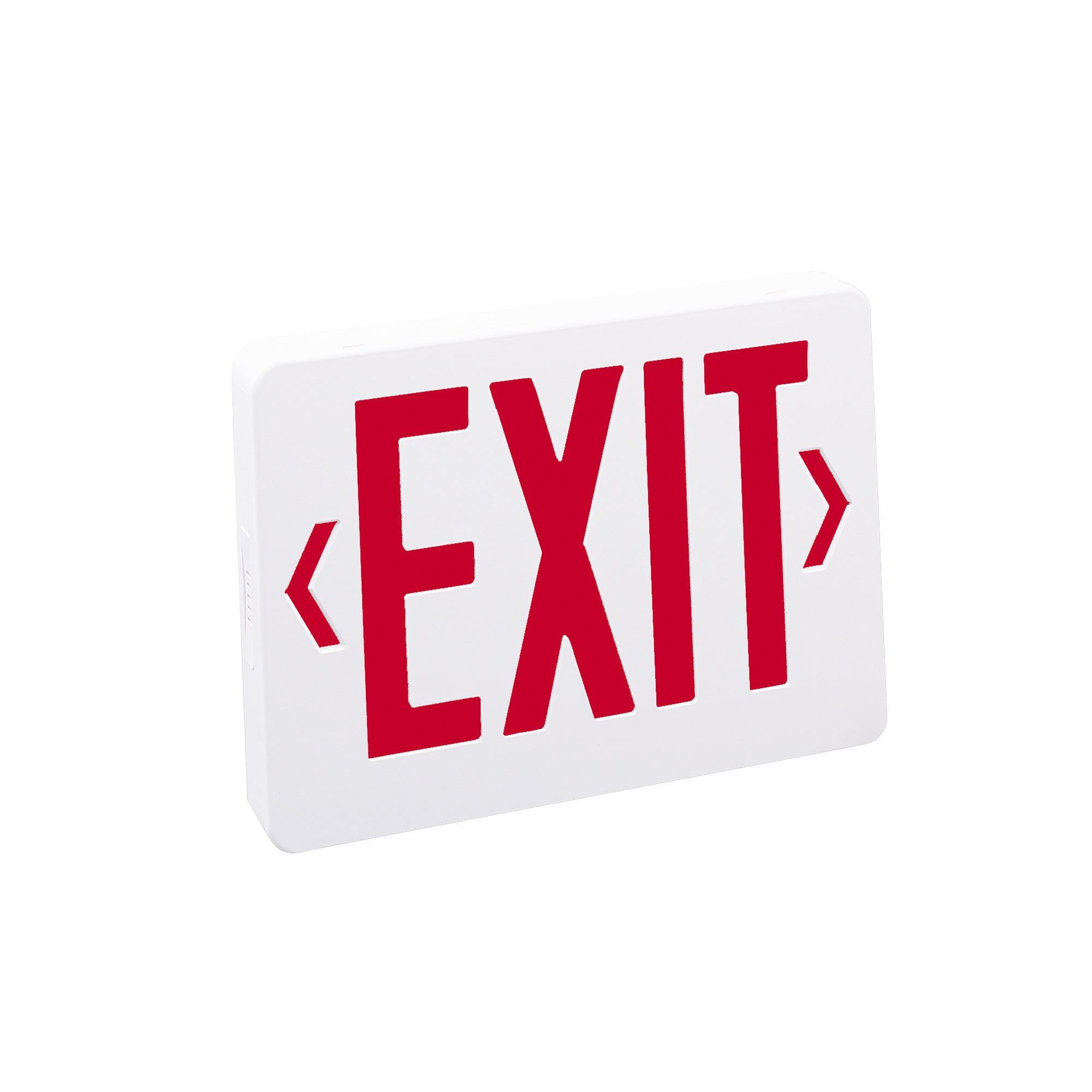 Nora Lighting NX-503-LED/R Thermoplastic LED Exit Sign, Battery Backup, Red Letters / White Housing, AC | NX-503-LED/R
