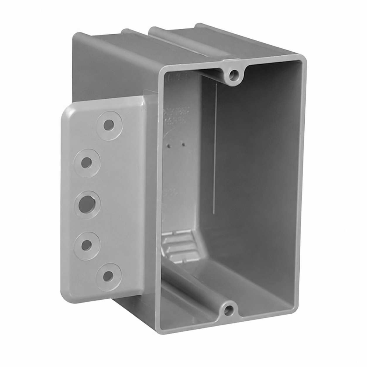 Malibu MapleBox™ P1GSB Non-Metallic One-Gang Outlet Box with Side Bracket - New Work, 18 Cubic