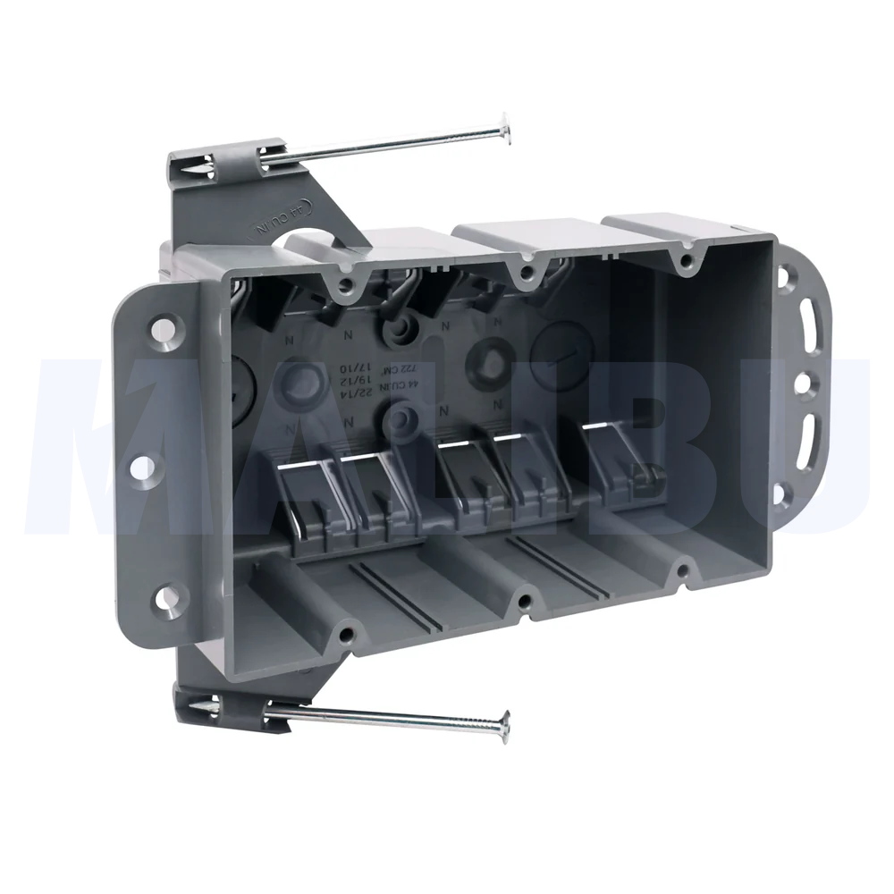 Malibu MapleBox™ P3GN-68 Non-Metallic Three-Gang Deep Outlet Box - New Work, 68 Cubic