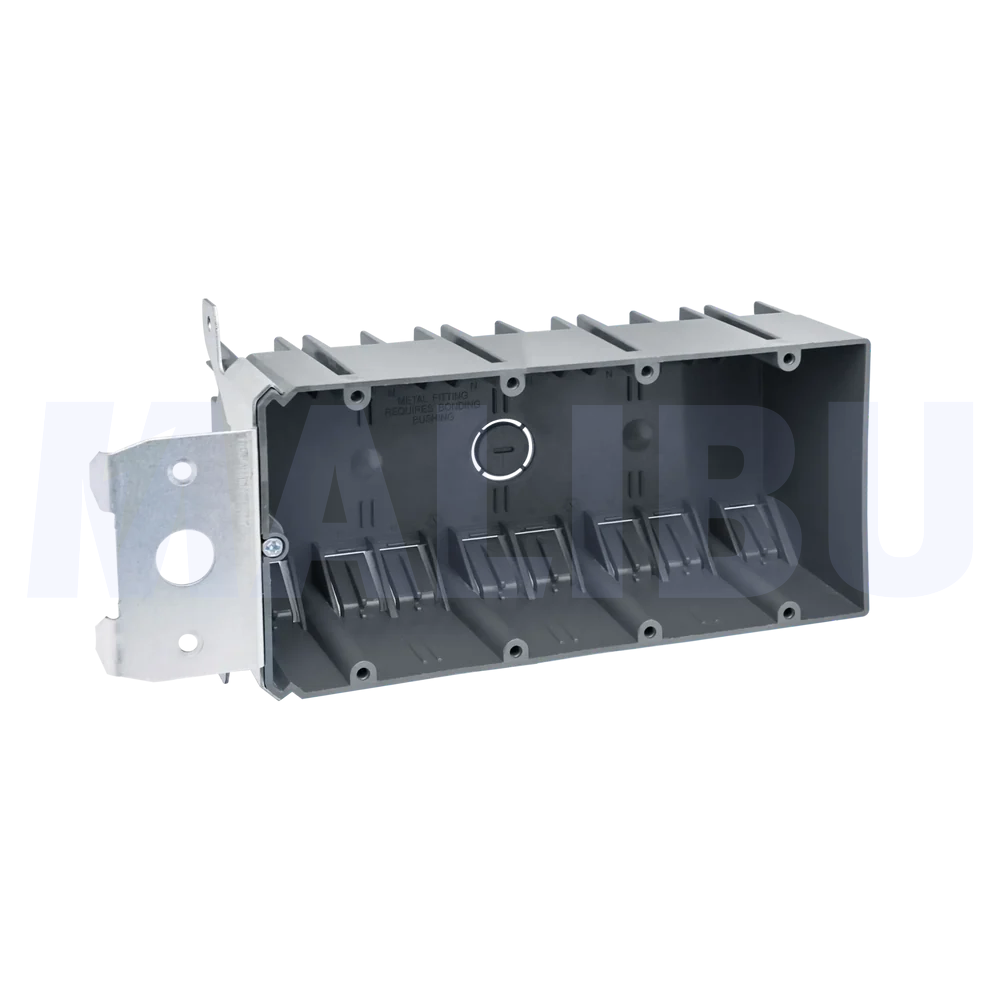 Malibu MapleBox™ P4GADJ-V Non-Metallic Four-Gang Adjustable Vertical Outlet Box - New Work, 68 Cubic